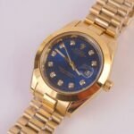 ROLEX IN GOLD CHAIN AND WITH BLUE DIAL – 40mm – Stainless Steal - Image 2