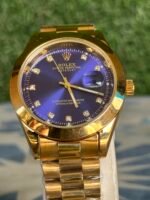 ROLEX IN GOLD CHAIN AND WITH BLUE DIAL – 40mm – Stainless Steal - Image 4